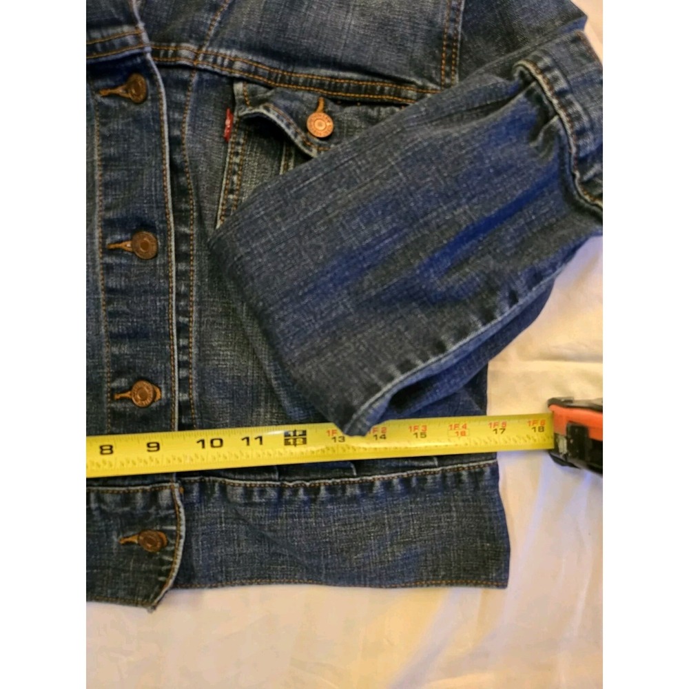 Levi Strauss & Co Y2K Light Weight Denim 90's‎ Junior Jean Jacket Lg Trucker - Picture 4 of 7